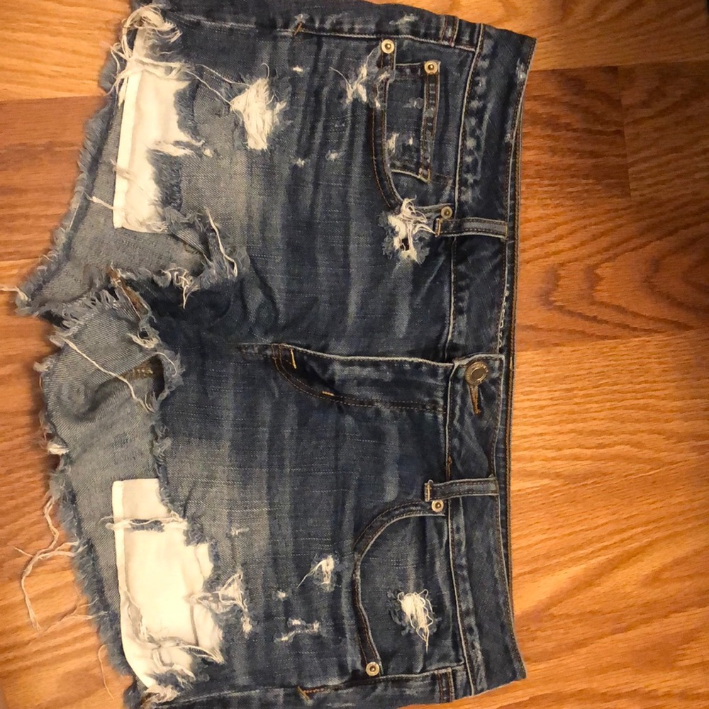 American eagle shortie stretch denim shorts
